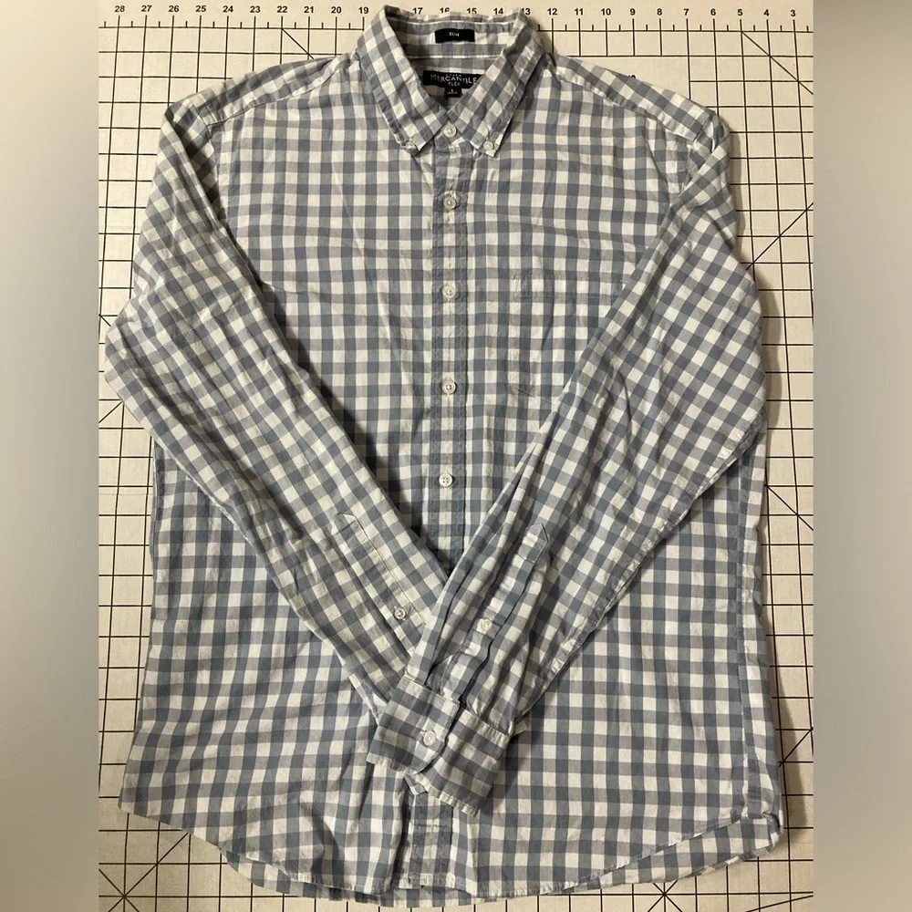 J.‎ Crew Mercantile Flex Men’s Large Slim Fit Button Down Shirt